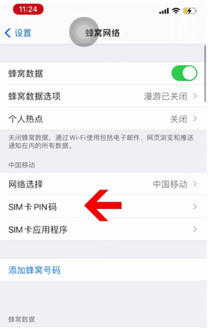 会宁苹果14维修网分享如何给iPhone14的SIM卡设置密码 