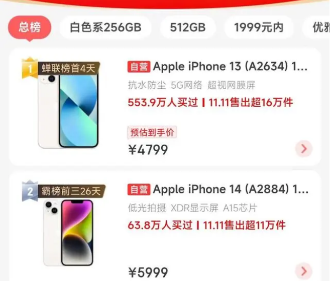 会宁苹果14维修分享iPhone14配置不如同价位的安卓还能大卖 